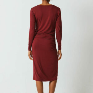 DORLETA Burgundy dress SKFK